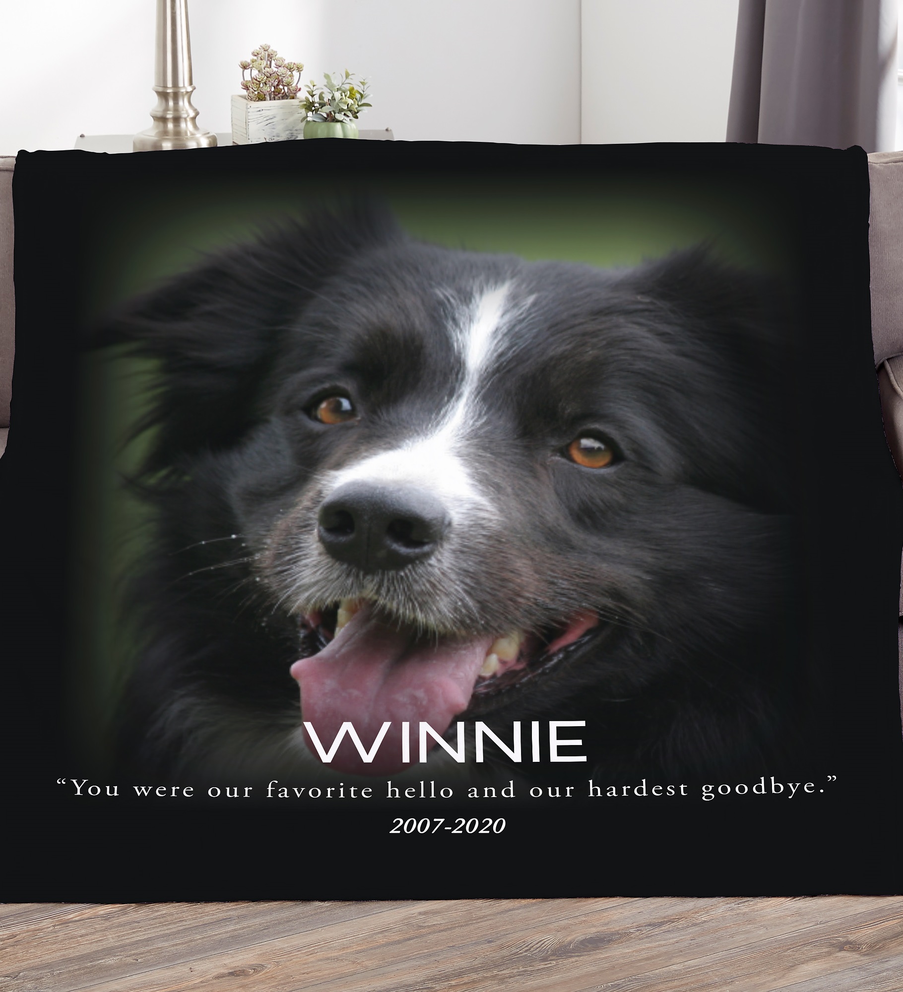 Pet Memorial Personalized Photo Blanket